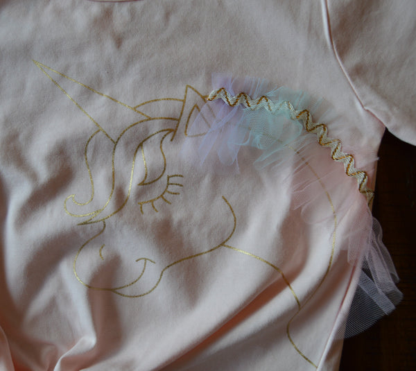 Ombre Mesh Unicorn Tee