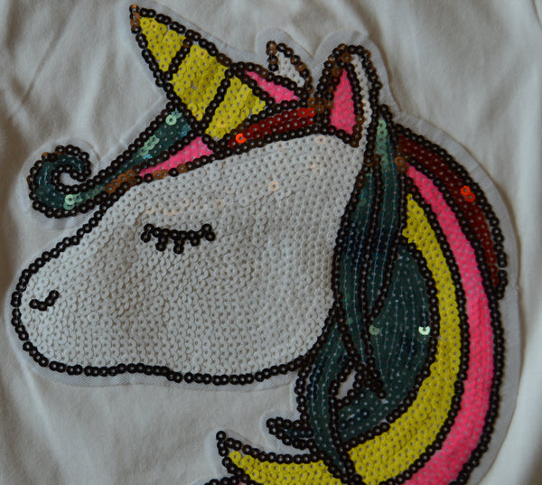 Sequin Unicorn Face Tee