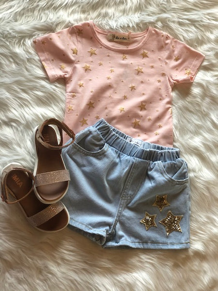 Star Denim Shorts